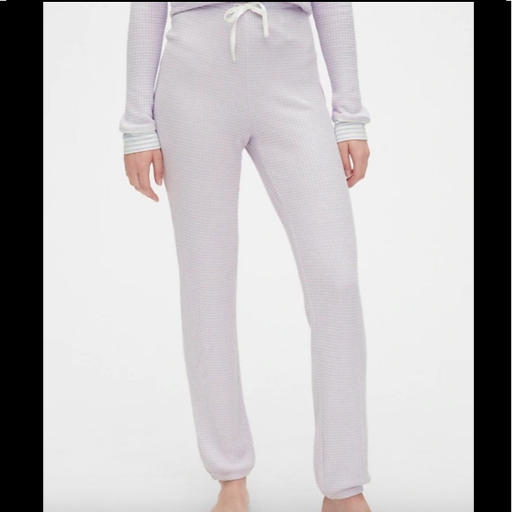 Gap Purple Waffle Knit PJs